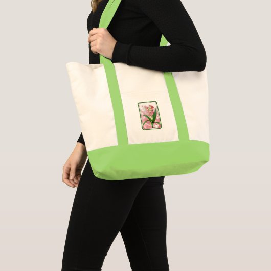 Tote Bag Belle Amaryllis à Thème Floral (Devant (produit))