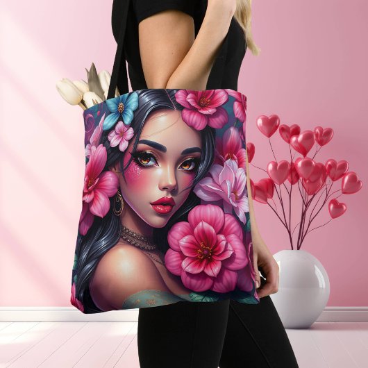 Tote Bag Belle Anime hispanique femme