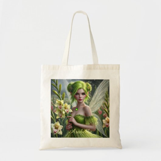 Tote Bag Belle Août Fée à Gladioli (Devant)