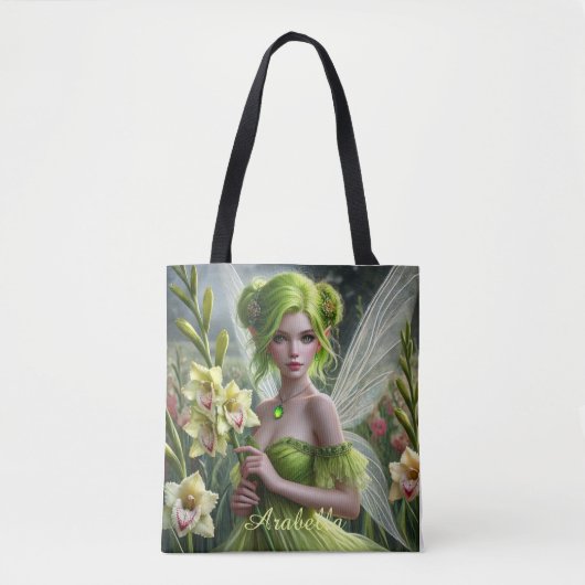 Tote Bag Belle Août Fée à Gladioli (Devant)