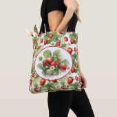 Tote Bag Belle aquarelle de fraises (De près)