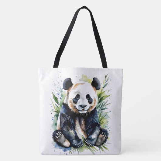 Tote Bag Belle aquarelle Panda Bear (Devant)