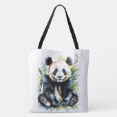 Tote Bag Belle aquarelle Panda Bear (Dos)