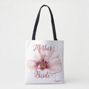 Tote Bag Belle aquarelle rose mère de la mariée