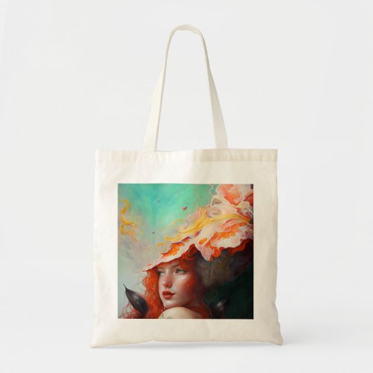 Tote Bag Belle artiste Abstraite Red Haired Ginger Girl (Devant)