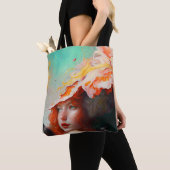 Tote Bag Belle artiste Abstraite Red Haired Ginger Girl (De près)
