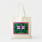 Tote Bag Belle Artwor encadrée "Crackel Framed Dragonfly" (Devant)