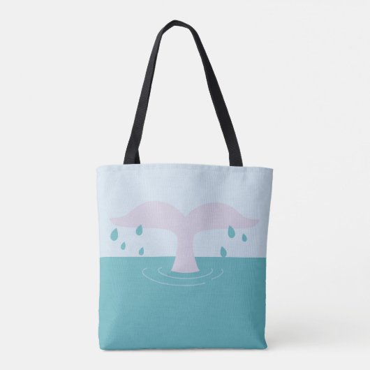 Tote Bag Belle baleine à saute graphique simple (Dos)