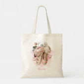 Tote Bag Belle Ballerina Dancer Aquarelle rose (Dos)