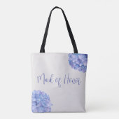 Tote Bag Belle Bleue Hydrangea fête nuptiale (Dos)