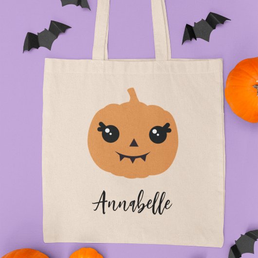 Tote Bag Belle Citrouille Personnalisée Halloween Trick ou