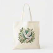 Tote Bag Belle colombe blanche (Devant)