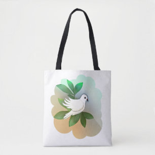 Tote Bag Belle colombe blanche