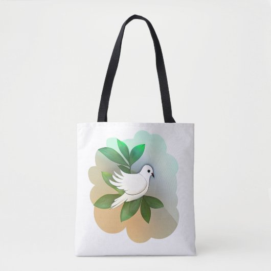 Tote Bag Belle colombe blanche (Devant)