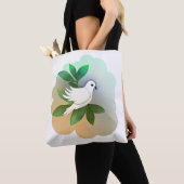 Tote Bag Belle colombe blanche (De près)