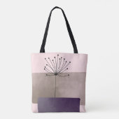 Tote Bag Belle conception géométrique Abstraite violet mauv (Dos)