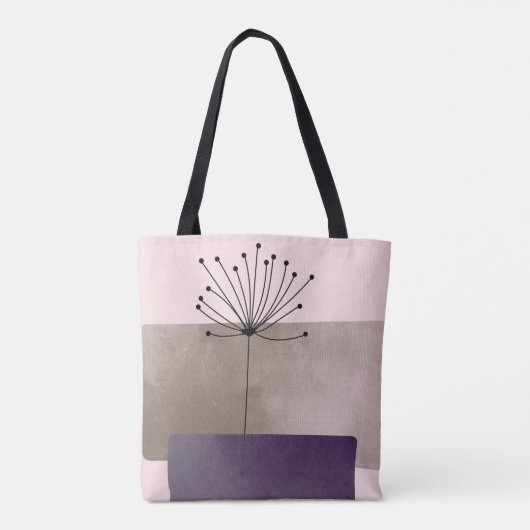 Tote Bag Belle conception géométrique Abstraite violet mauv (Dos)