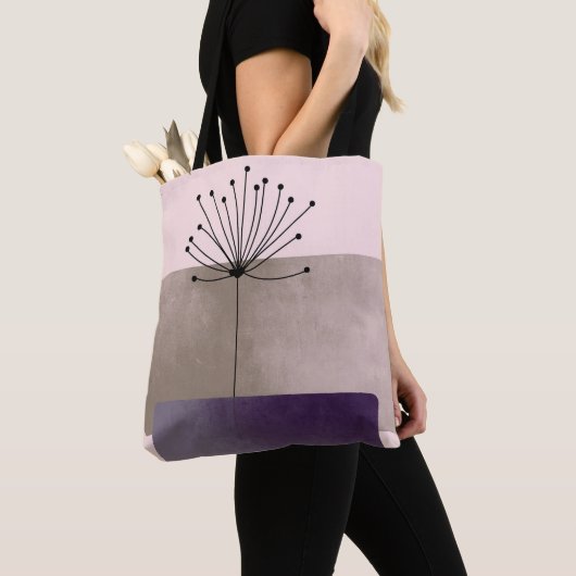 Tote Bag Belle conception géométrique Abstraite violet mauv