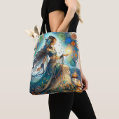 Tote Bag Belle Diwali femme et Rangoli (De près)