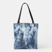 Tote Bag Belle équipe Cheval Hiver Conduite photo (Dos)