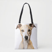 TOTE BAG BELLE FAUNE ET CHIEN À BLANC BLANC (Devant)