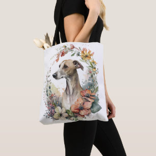 TOTE BAG BELLE FAUNE ET CHIEN À BLANC BLANC