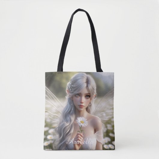 Tote Bag Belle fée d'avril en marguerite (Devant)