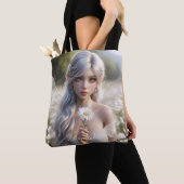Tote Bag Belle fée d'avril en marguerite (De près)