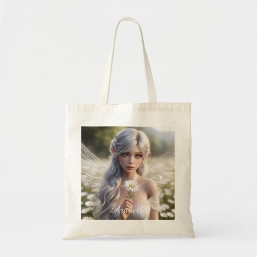 Tote Bag Belle fée d'avril en marguerite (Devant)