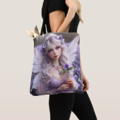 Tote Bag Belle Fée de Février en Violets (De près)