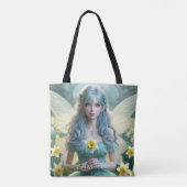 Tote Bag Belle fée de mars dans les jonquilles (Dos)