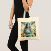 Tote Bag Belle fée de mars dans les jonquilles (Devant (produit))