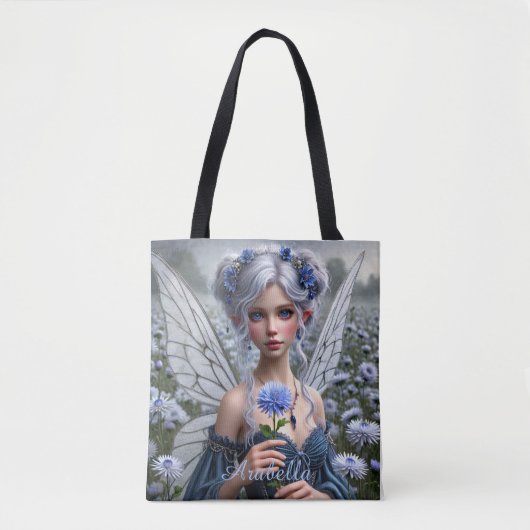 Tote Bag Belle fée de septembre en Asters (Devant)