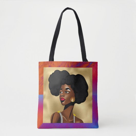 Tote Bag Belle Femme de style Afrocentrique (Devant)