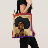 Tote Bag Belle Femme de style Afrocentrique (De près)