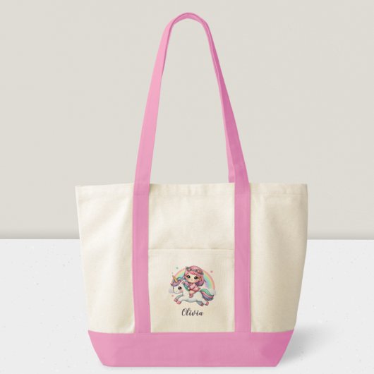 Tote Bag Belle fille bébé sur Unicorn