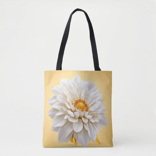 Tote Bag Belle fleur blanche 3d (Devant)
