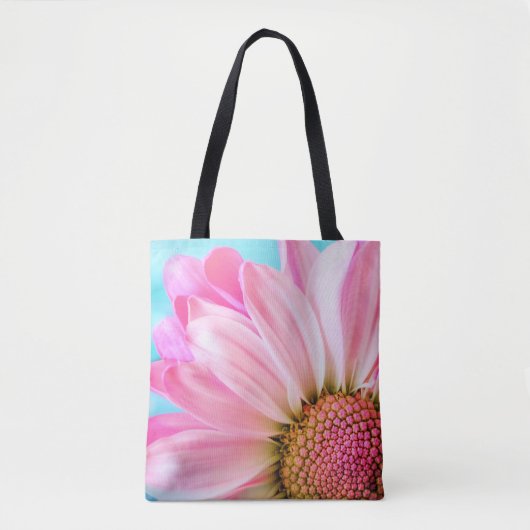 Tote Bag Belle Fleur rose Gros plan Photo (Devant)