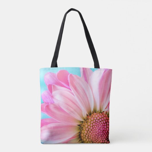 Tote Bag Belle Fleur rose Gros plan Photo (Dos)