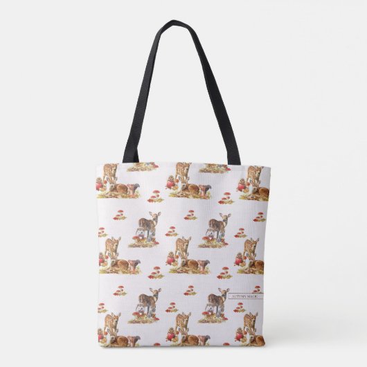 Tote Bag Belle Forêt Animale Automne Motif Art (Dos)