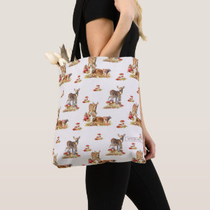 Tote Bag Belle Forêt Animale Automne Motif Art