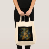 Tote Bag Belle fractale bleue et dorée (Devant (produit))
