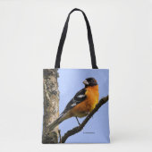 Tote Bag Belle grêle à tête noire dans un arbre (Devant)