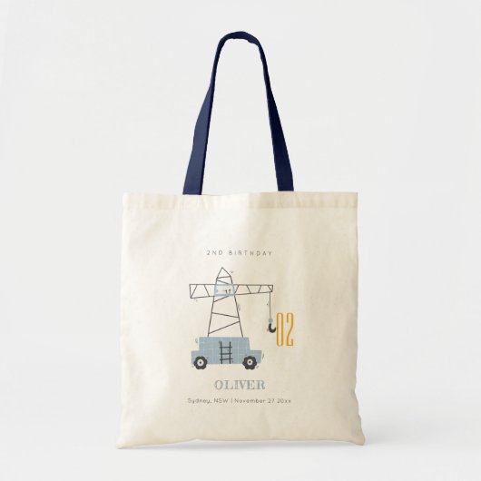 Tote Bag Belle grue de construction N'importe quel âge Anni (Devant)