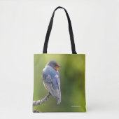 Tote Bag Belle hirondelle de grange sur une branche (Devant)