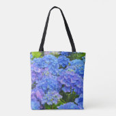 Tote Bag Belle Hydrangée Bleue Fleurs Jardin Fourre-tout (Dos)