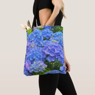 Tote Bag Belle Hydrangée Bleue Fleurs Jardin Fourre-tout