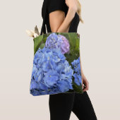 Tote Bag Belle Hydrangée Bleue Naturelle Fleurs (De près)