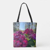 Tote Bag Belle hydrangée violette fleurie fourre-tout (Dos)