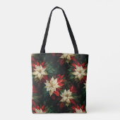 Tote Bag Belle illustration de pointes blanches et rouges (Dos)